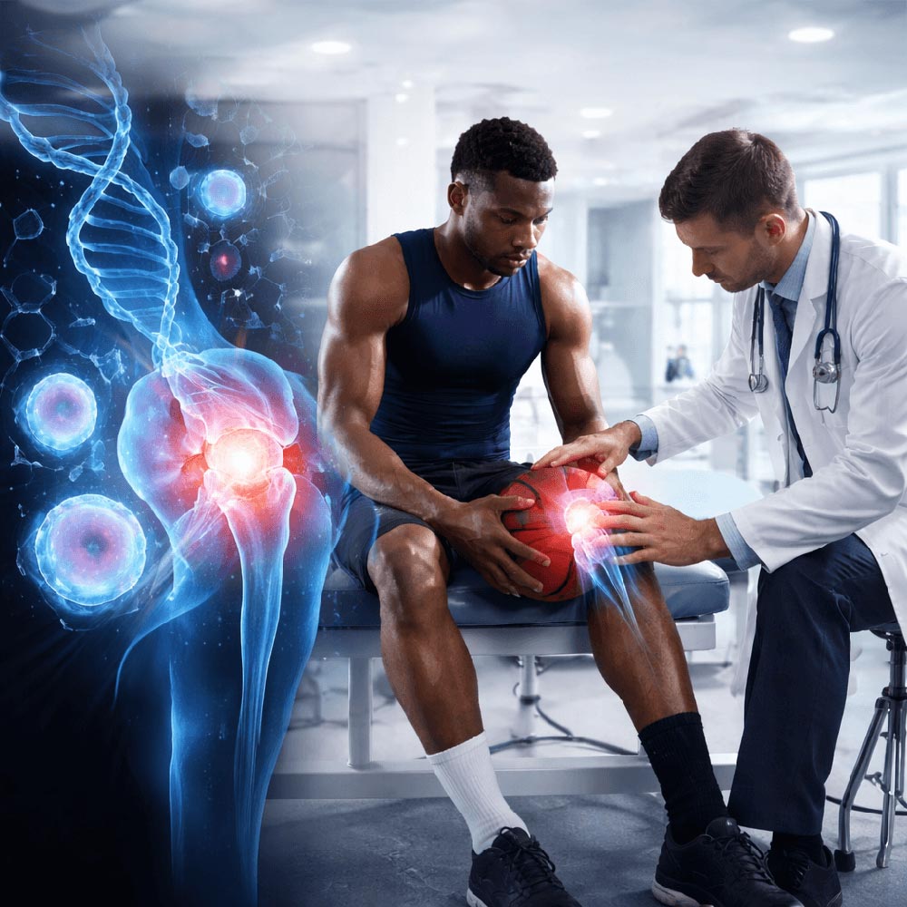 Professional athletes in sports stadium